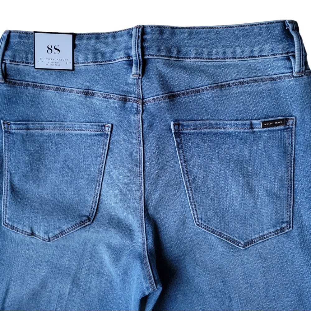 WHBM High-Rise Everyday Soft Denim Skinny Flare Jeans Color Hawthorn Vintage - Picture 11 of 12